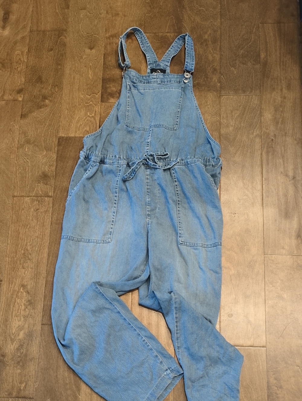 Jordache Light Blue Lightweight Denim Overalls Size Large